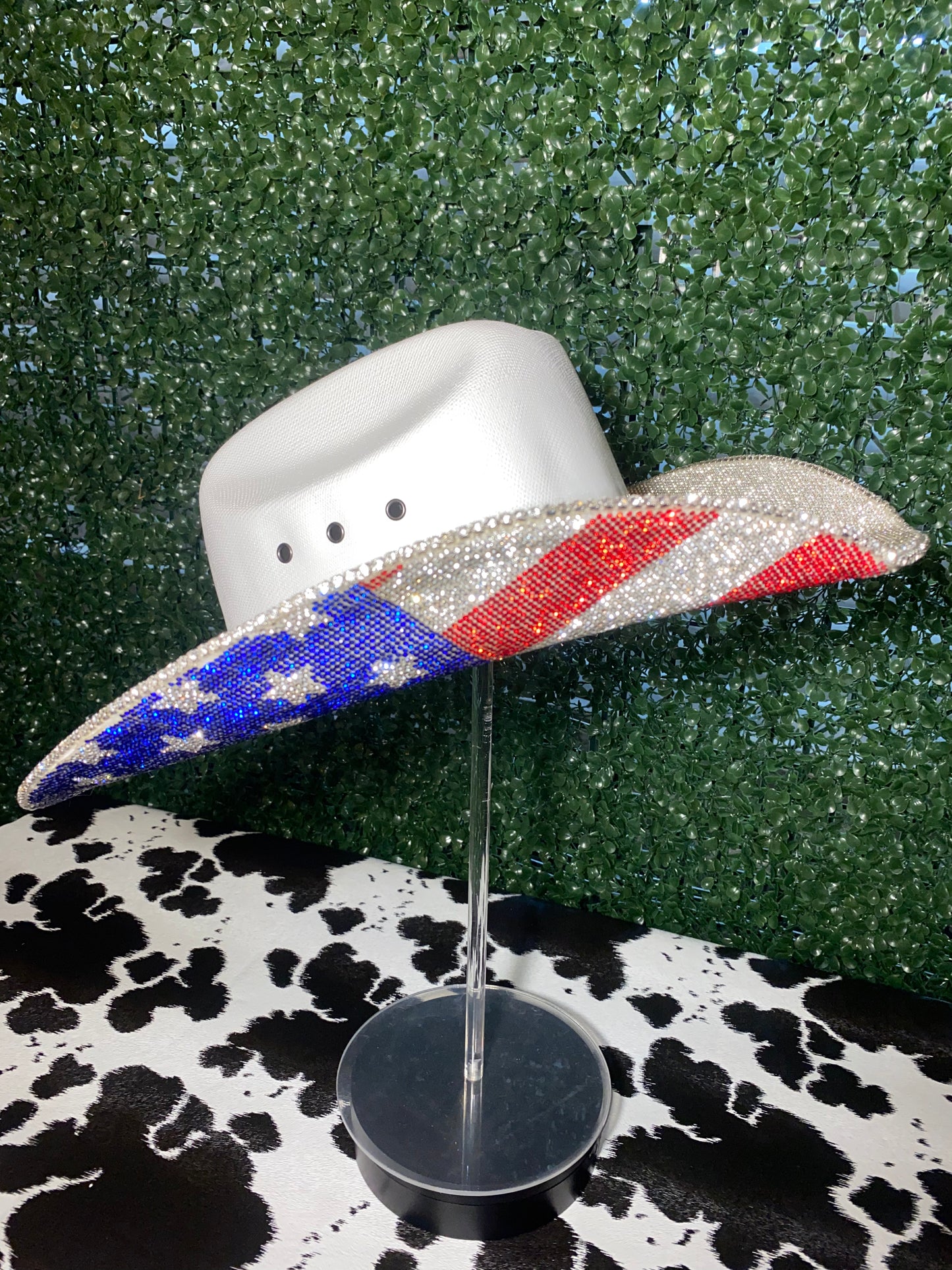 American Flag Rhinestone Hat